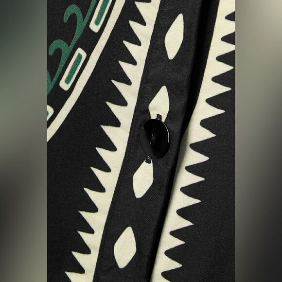 Rare Farm Rio Mystic Scarf Midi Black Shirt Dress Lenzing Wrap Size XS - Picture 5 of 15